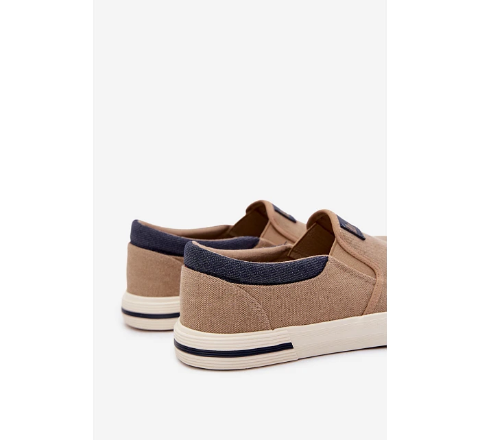 Pánské tenisky Slip On Lee Cooper LCW-26-02-4089 Béžové