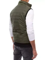 Pánska prešívaná zelená vesta FashionStreet TX4019