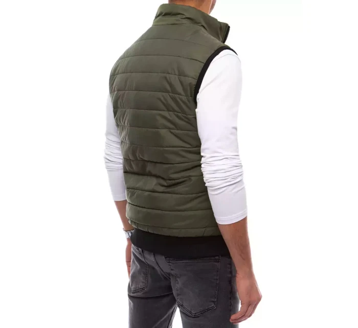 Pánska prešívaná zelená vesta FashionStreet TX4019