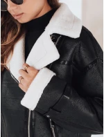 Dámská bunda z ovčí kůže černá Dstreet model 21991676 - FashionStreet