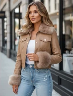 Dámská kožená bunda s velbloudí kožešinou Dstreet model 21991770 - FashionStreet