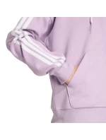 Dámska fleecová mikina adidas Essentials 3-Stripes s kapucňou a zipsom fialová JY3080 Dámska fleecová mikina adidas Essentials 3-Stripes s kapucňou a zipsom fialová JY3080