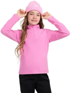 Dievčenská fleecová mikina 4F F060 fuchsiová 4FJWAW25UFLEF060 55S