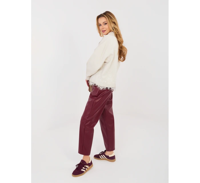 Nohavice IT SP FL8576.06P tmavo červená