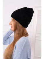 Dámská čepice Dagmara model 18751731 černá - K-Fashion Dámská čepice Dagmara model 18751731 černá - K-Fashion
