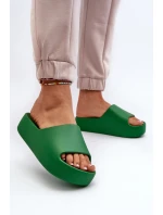 Damskie Klapki Na Grubej Podeszwie Zielone Oreithano Damskie Klapki Na Grubej Podeszwie Zielone Oreithano