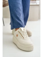 Sneakersy Dámské Sportovní Boty Zateplené Na Masivní Podešvi Béžové model 21668399 - Boto Sneakersy Dámské Sportovní Boty Zateplené Na Masivní Podešvi Béžové model 21668399 - Boto