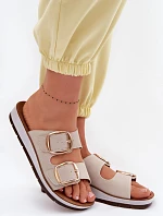 Dámske papuče so zlatými prackami Inblu CP000061 Beige