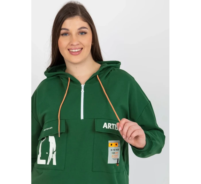 Mikina RV BL model 18385423 tmavě zelená - FPrice Mikina RV BL model 18385423 tmavě zelená - FPrice