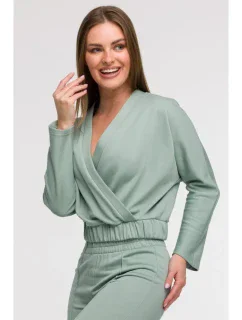 model 21047161 Zavinovací mikina mátová - BeWear