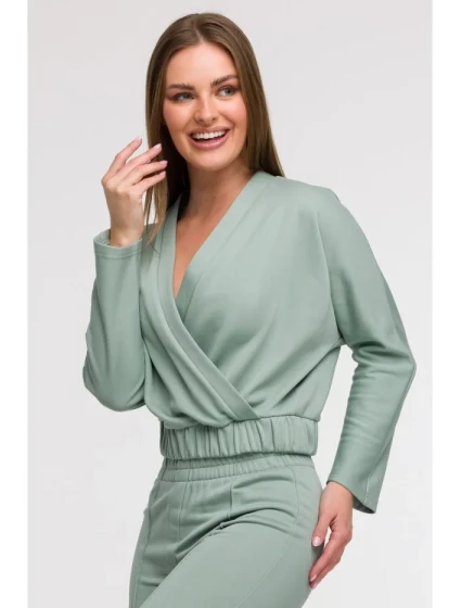 B292 Zavinovacie tričko - mentolové