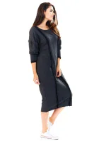 Dámske šaty A197 tm.šedá - Awama