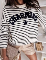 Dámský pruhovaný svetr AURORA navy blue Dstreet model 21970879 - FashionStreet