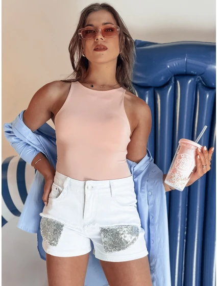 SHINEWEAR dámske šortky biele FashionStreet SY0339