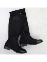 Dámske čierne semišové čižmy M.Daszynski MR2251-19