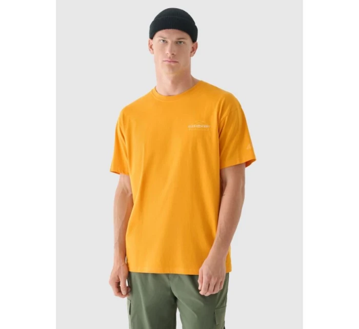 Pánske tričko oversize s potlačou 4F 4FRAW24TTSHM2578-70S