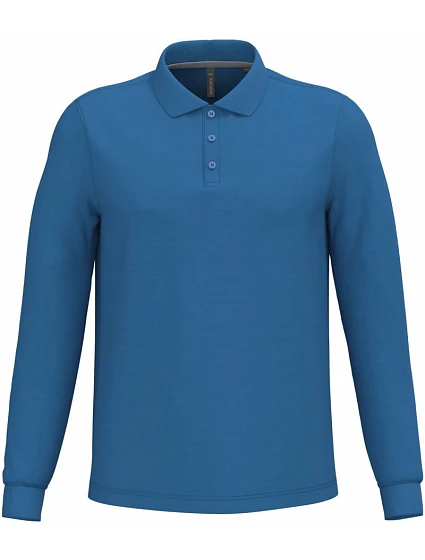 Kariban K 243 Pánske polo s dlhým rukávom z piqué 20.K243 svetlo kráľovská modrá Kariban K 243 Pánske polo s dlhým rukávom z piqué 20.K243 svetlo kráľovská modrá