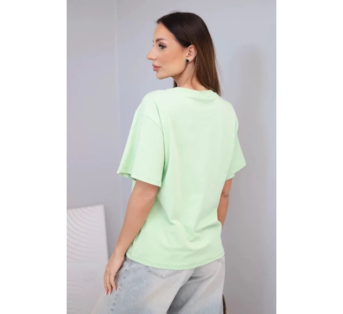 Dámska bavlnená základná blúzka s krátkymi rukávmi apple