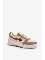 Sneakersy Damskie Na Platformie Beżowe Zeparine Sneakersy Damskie Na Platformie Beżowe Zeparine