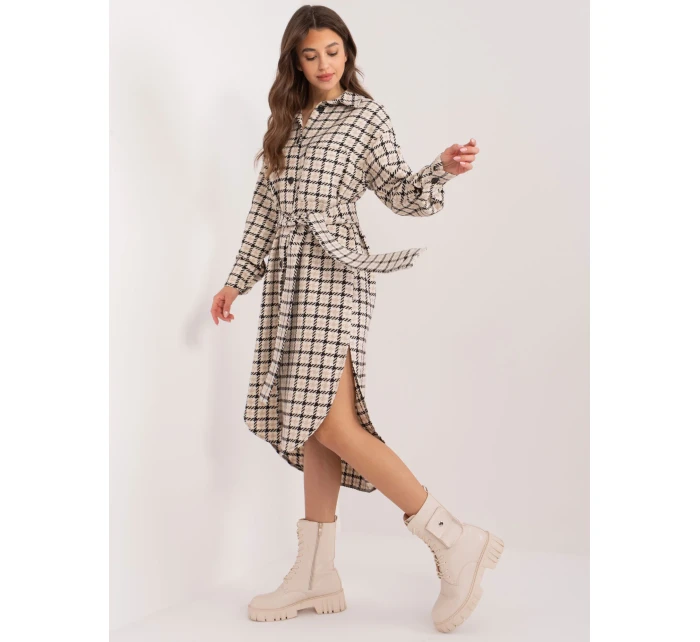 LK SK 509521 šaty.48 čierna a béžová