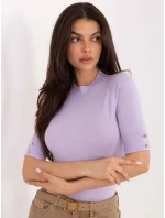 Sweter PM SW model 21776355 jasny fioletowy - FPrice Sweter PM SW model 21776355 jasny fioletowy - FPrice