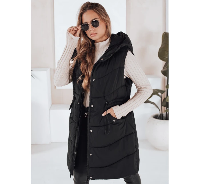 Dámska prešívaná vesta GAMIS čierna FashionStreet TY3291