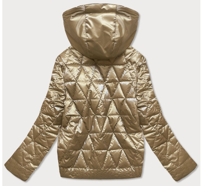 Zlatá metalická dámska bunda (2021-01BIG)