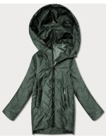 Dámská lehká prošívaná bunda s kapucí Goodlookin khaki (B8588-11)