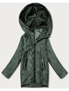 Dámská lehká prošívaná bunda s kapucí Goodlookin khaki (B8588-11)
