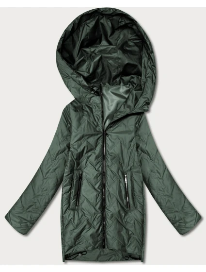 Dámská lehká prošívaná bunda s kapucí Goodlookin khaki (B8588-11)
