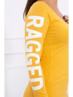 Otrhané šaty horčicovej farby Otrhané šaty horčicovej farby