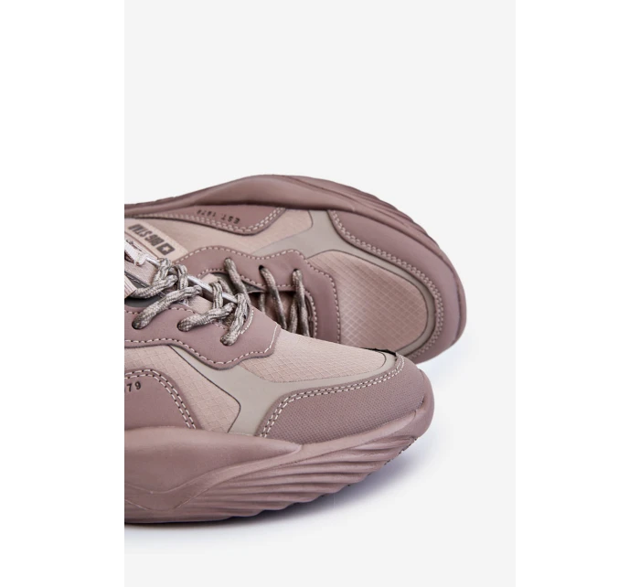 Męskie Lekkie Sneakersy Memory Foam System Big Star LL174151 Beżowe