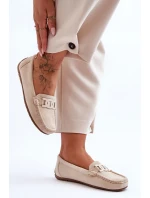 Dámské módní semišové mokasíny Bežové model 21625619 - Boto Dámské módní semišové mokasíny Bežové model 21625619 - Boto