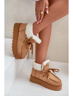 Śniegowce Damskie Na Platformie Z Futerkiem Typu Branek Camel Ciabellae Śniegowce Damskie Na Platformie Z Futerkiem Typu Branek Camel Ciabellae