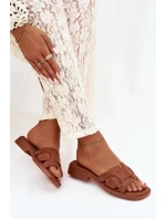 Dámské pantofle na plochém podpatku Camel model 21900529 - Boto