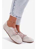 Dámske semišové nízke tenisky Big Star TT274599 Beige