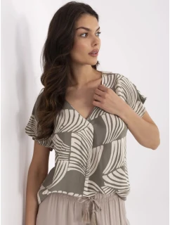 Blúzka D73771M11171D khaki farba