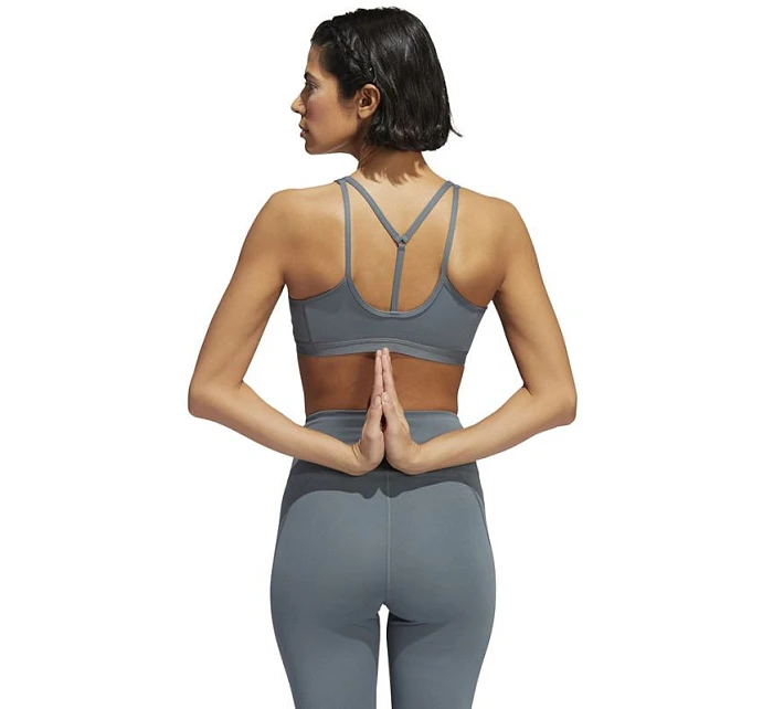 Dámska športová podprsenka adidas Coreessentials Medium-Support šedá HD7686