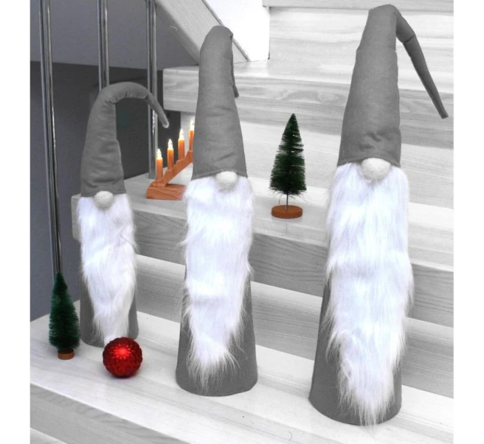 SADA ŠEDÝCH DEKORATÍVNYCH MIKULÁŠOV 60, 70, 80 CM detské