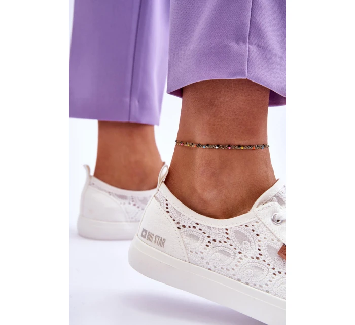 Dámské Krajkové Tenisky BIG STAR model 21546365 Bílé - Big Star Shoes