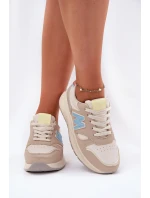 Dámské Sneakersy Na Platformě Béžové model 21693358 - EVENTO