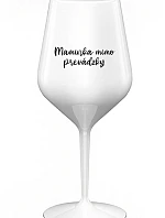 MOMMY OUTSIDE - biely nerozbitný pohár na víno 470 ml
