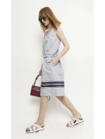 Dámske šaty W-Dk-3037-9G-H9-55-1 šedé - Deni Cler Milano