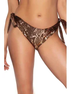 Spodný diel dámskych plaviek / Brazílske SF-166/10/B Vzor medený lesk - Ava