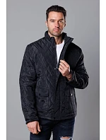 Černá pánská prošívaná bunda model 18347925 - J.STYLE Černá pánská prošívaná bunda model 18347925 - J.STYLE