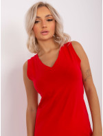 Červené bavlnené midi šaty od OCH BELLA