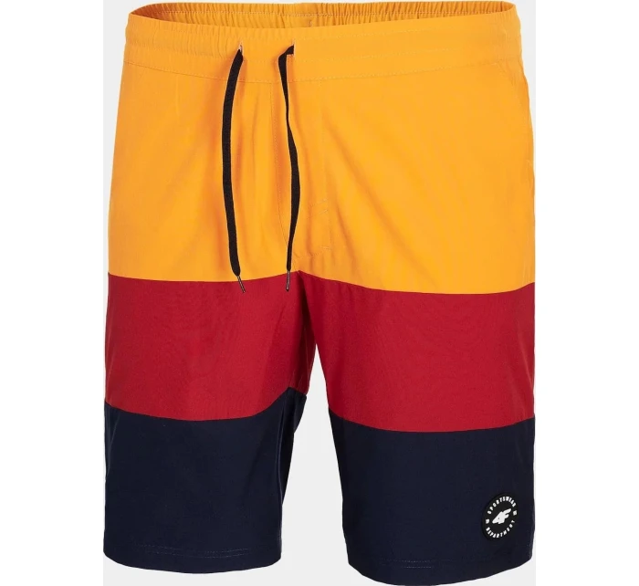 Pánske plavecké šortkyH4L21-SKMT004 oranžovo-červeno-čierne - 4F