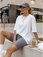 Dámske cyklistické šortky s vysokým pásom modré FashionStreet SY0576 Dámske cyklistické šortky s vysokým pásom modré FashionStreet SY0576