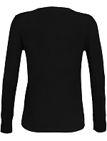 Women Dámský svetr s výstřihem do V deep black model 22500686 - NEOBLU Women Dámský svetr s výstřihem do V deep black model 22500686 - NEOBLU