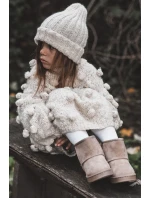 Dziecięce Ocieplane Botki Śniegowce Jasnobeżowe Gooby